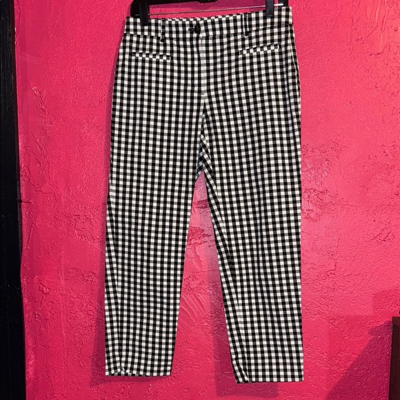 Ann Taylor gingham cottagecore preppy cropped dress pants. - Picture 2 of 12